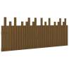 Elegant Honey Brown Wall Headboard - Solid Wood Pine