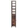 Display Cabinet Dark Brown 46x24x140 cm | Solid Paulownia Wood