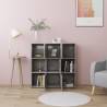 Stylish Concrete Grey Book Cabinet - 90x30x90 cm