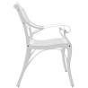 Elegant Cast Aluminium Garden Bench - 102 cm White