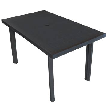 Durable Anthracite Garden Table - 126x76x72 cm | HipoMarket