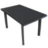 Garden Table Anthracite 126x76x72 cm Plastic Colour anthracite Size 126 x 76 x 72 cm Quantity in Package 1 