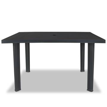 Durable Anthracite Garden Table - 126x76x72 cm | HipoMarket