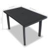 Durable Anthracite Garden Table - 126x76x72 cm | HipoMarket