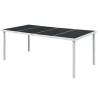 Garden Table 190x90x74 cm Black Steel Quantity in Package 1 Length 190 cm 