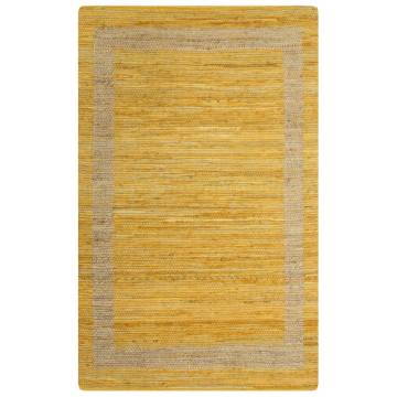 Handmade Jute Rug in Yellow - 80x160 cm | HipoMarket