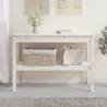 Console Table White 110x40x75 cm Solid Wood Pine Colour white Quantity in Package 1 Length 110 cm 