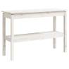 Elegant White Console Table - Solid Pine Wood 110x40x75 cm