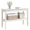 Elegant White Console Table - Solid Pine Wood 110x40x75 cm