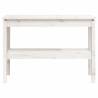 Elegant White Console Table - Solid Pine Wood 110x40x75 cm