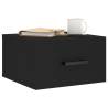 Wall-mounted Bedside Cabinets - 2pcs Black | HipoMarket