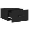 Wall-mounted Bedside Cabinets - 2pcs Black | HipoMarket