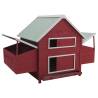 Chicken Coop Red - Durable Wooden Hen House | Hipomarket