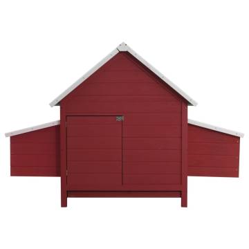 Chicken Coop Red - Durable Wooden Hen House | Hipomarket