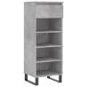 Elegant Shoe Cabinet in Concrete Grey - 40x36x105 cm