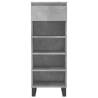 Elegant Shoe Cabinet in Concrete Grey - 40x36x105 cm