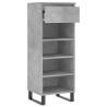 Elegant Shoe Cabinet in Concrete Grey - 40x36x105 cm