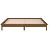 LED Bed Frame Honey Brown 200x200 cm - Solid Wood Elegance