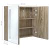 LED Bathroom Mirror Cabinet Oak 62x14x60 cm - Stylish & Functional