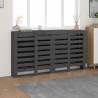 Radiator Cover Grey 210x21x85 cm - Solid Pine Wood