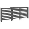 Radiator Cover Grey 210x21x85 cm - Solid Pine Wood