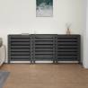 Radiator Cover Grey 210x21x85 cm - Solid Pine Wood