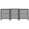 Radiator Cover Grey 210x21x85 cm - Solid Pine Wood