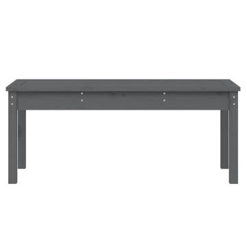 Grey Garden Bench - Solid Pine Wood 109x44x45 cm | Hipo Market