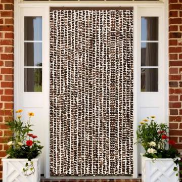 Insect Curtain Brown & White - 100x220 cm Chenille | HipoMarket