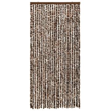 Insect Curtain Brown & White - 100x220 cm Chenille | HipoMarket