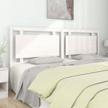 Stylish White Bed Headboard in Solid Pine Wood - 205.5x4x100 cm