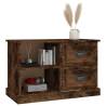 Stylish Smoked Oak TV Cabinet - Engineered Wood 73x35.5 cm