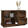 Stylish Smoked Oak TV Cabinet - Engineered Wood 73x35.5 cm