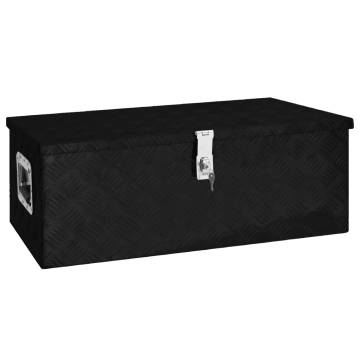 Durable Black Aluminium Storage Box 80x39x30 cm - HipoMarket