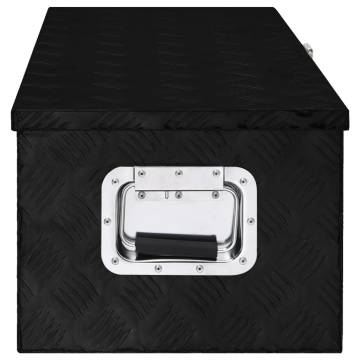 Durable Black Aluminium Storage Box 80x39x30 cm - HipoMarket