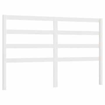 Stylish White Solid Wood Bed Headboard - 126x4x100 cm