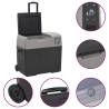 40L Cool Box with Wheels & Handle - Black & Grey Portable Cooler