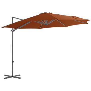 Cantilever Umbrella with Steel Pole - Terracotta 300 cm