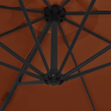 Cantilever Umbrella with Steel Pole - Terracotta 300 cm