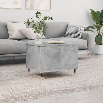 Elegant Concrete Grey Coffee Table - 60x44.5 cm | HipoMarket