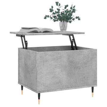 Elegant Concrete Grey Coffee Table - 60x44.5 cm | HipoMarket