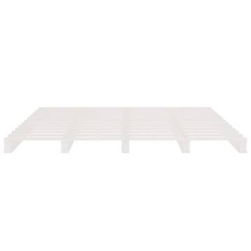 Pallet Bed White 120x200 cm - Solid Pine Wood