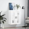 High Gloss White Wall Mounted Cabinet | 69.5x34x90 cm