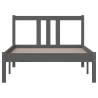 Grey Solid Wood Bed Frame 90x200 cm - Modern Bedroom Furniture