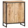 Stylish Rough Mango Wood Wine Cabinet - 62x33x78.5 cm