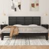 Elegant Black Wall Headboard in Solid Pine - 186x3x63 cm