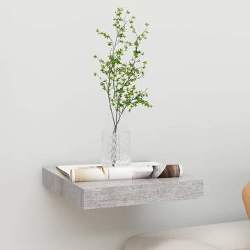 Concrete Grey Floating Wall Shelf - 23x23.5x3.8 cm MDF