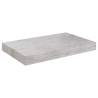 Concrete Grey Floating Wall Shelf - 23x23.5x3.8 cm MDF