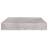 Concrete Grey Floating Wall Shelf - 23x23.5x3.8 cm MDF