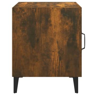 Elegant Smoked Oak Bedside Cabinet | Hipomarket UK